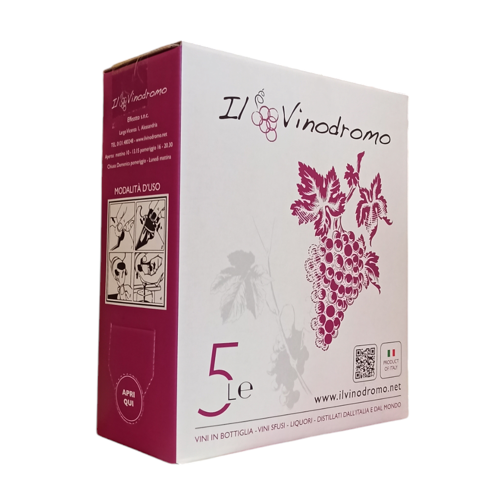 Bag in Box 5 Litri Vino Rosso da uve Barbera 14° Asti